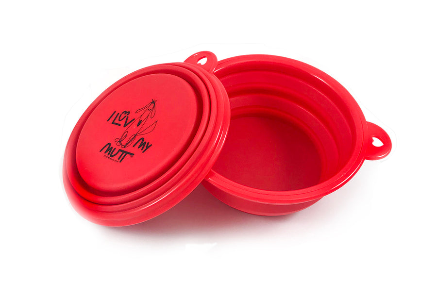 I Luv My Mutt Collapsible Travel Bowl